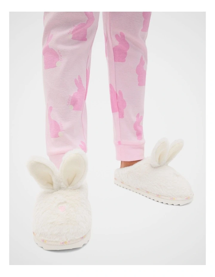 Bunny Mule Slipper in Classic Cream Marle image 2