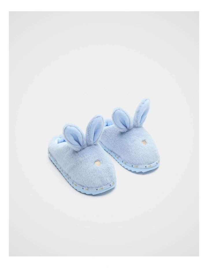 Bunny Mule Slipper in Ash Blue Multi image 3