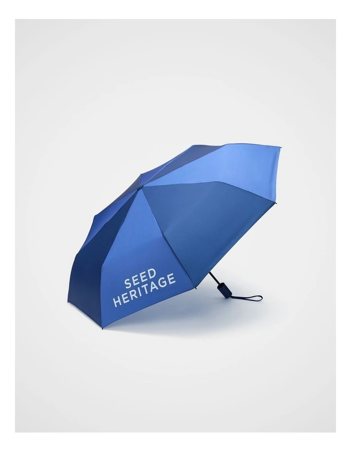 Colourblock Umbrella in Blue Multi image 1