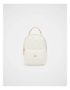 Mini Quilted Backpack in Classic Cream