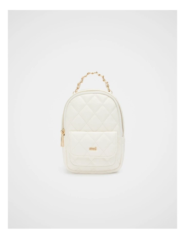 Mini Quilted Backpack in Classic Cream image 1
