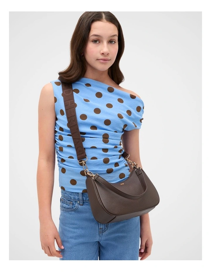 Teen Dual Strap Bag in Chocolate image 2