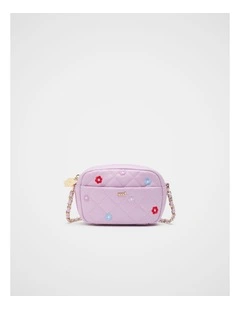 Embroidered Flower Bag in Orchid