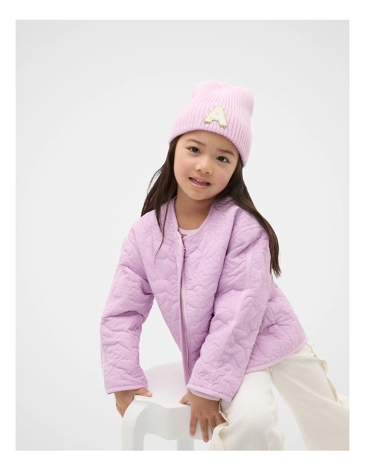 Glitter Initial Beanie - W image 2