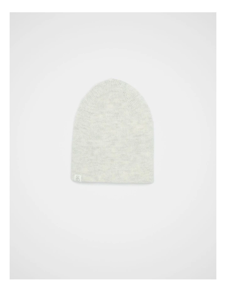 Basic Rib Beanie in Grey Marle image 1