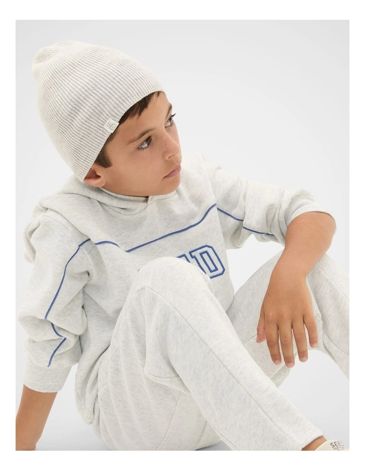 Basic Rib Beanie in Grey Marle image 2