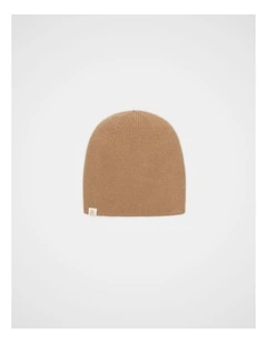 Basic Rib Beanie in Brown