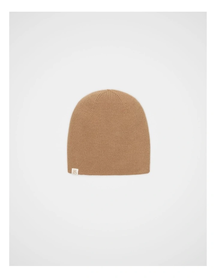 Basic Rib Beanie in Brown image 1