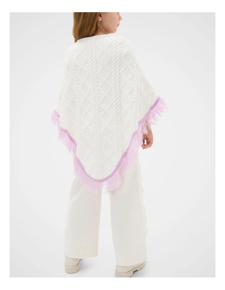 Embroidered Poncho in Multi image 2