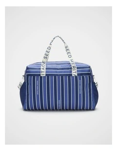 Stripe Weekender Bag in Blue Multi