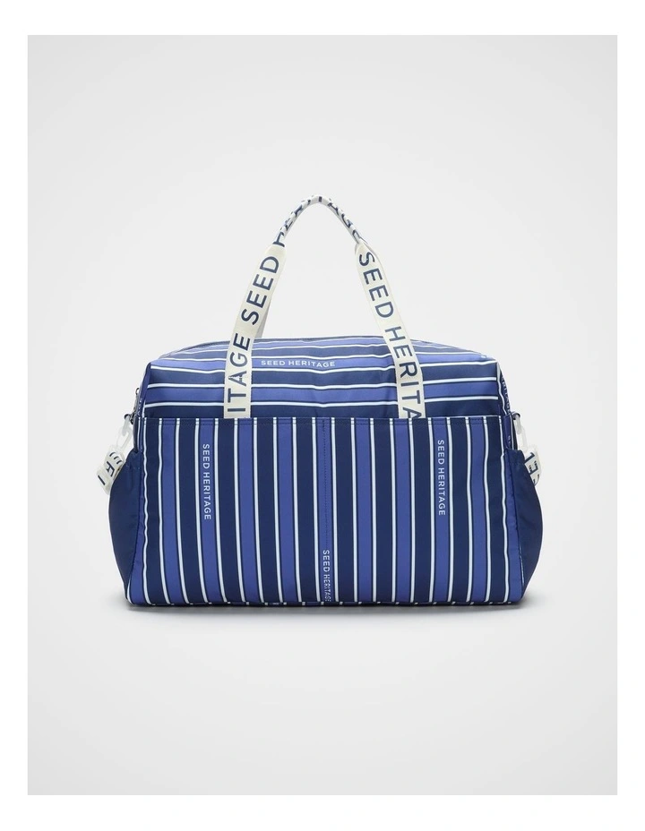 Stripe Weekender Bag in Blue Multi image 1