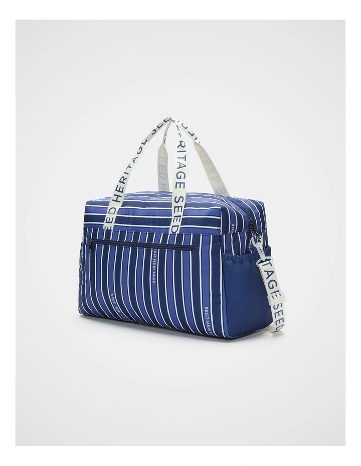 Stripe Weekender Bag in Blue Multi image 3