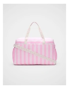 Stripe Weekender Bag in Pink Multi