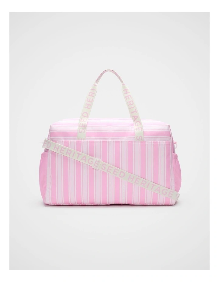 Stripe Weekender Bag in Pink Multi image 1