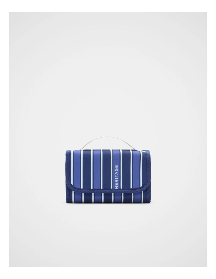 Stripe Cosmetics Bag in Blue Multi image 1