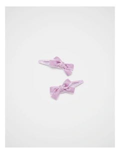 Velvet Gem Bow Snaps in Orchid