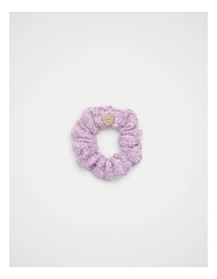 Tweed Scrunchie in Orchid