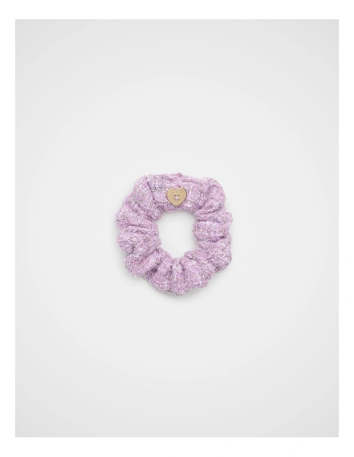 Tweed Scrunchie in Orchid image 1