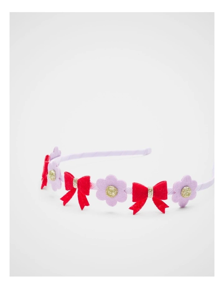 Felt Flower and Bows Headband image 2