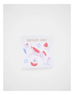 Pony Birthday Girl Card