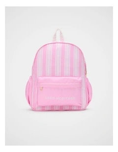 Stripe Backpack in Pink Multi