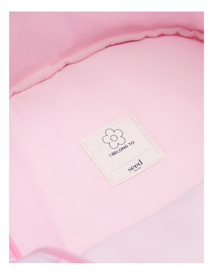 Stripe Backpack in Pink Multi image 3