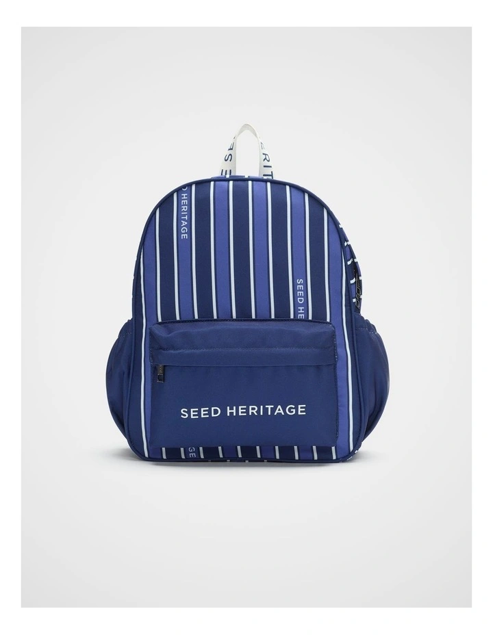 Stripe Backpack in Blue Multi image 1