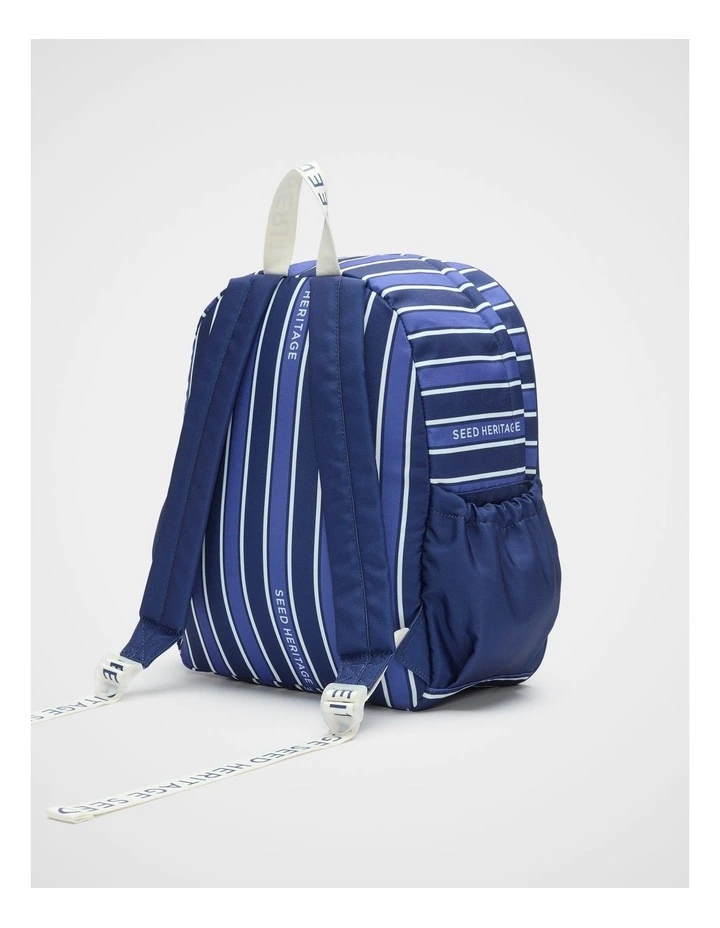 Stripe Backpack in Blue Multi image 4