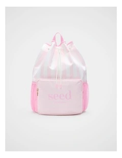Swim Backpack in Pink Lemonade Stripe