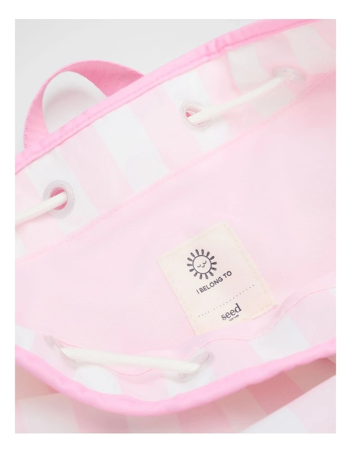 Swim Backpack in Pink Lemonade Stripe image 4