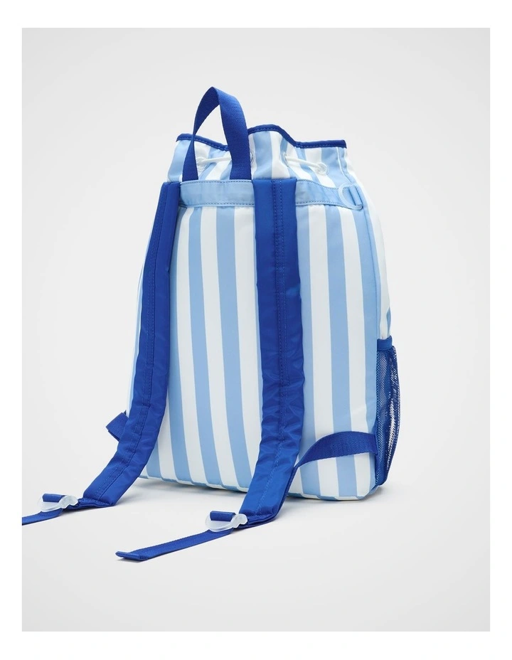 Swim Backpack in Cloud Blue Stripe image 3