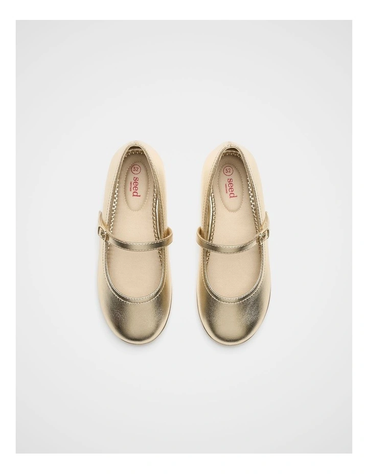 Mary Jane Shoes in Gold image 3