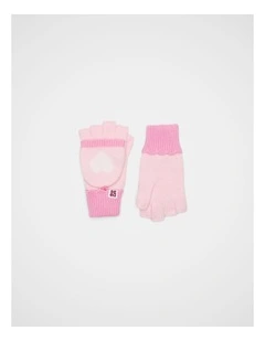 Heart Mittens in Pink Lemonade