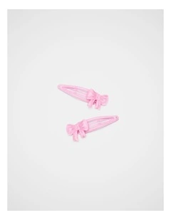 Resin Bow Snaps in Candy Pink