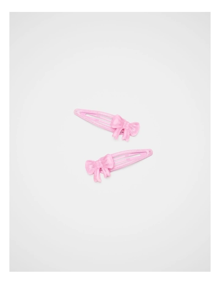 Resin Bow Snaps in Candy Pink image 1