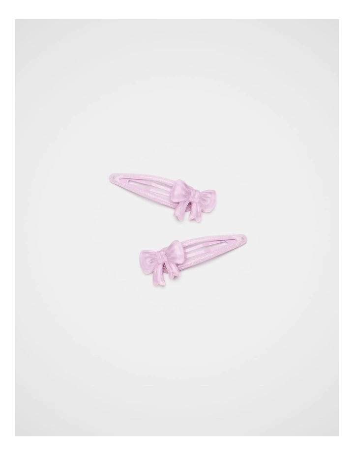 Resin Bow Snaps in Orchid image 1