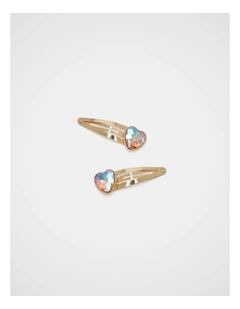 Jewel Heart Snaps in Candy Pink