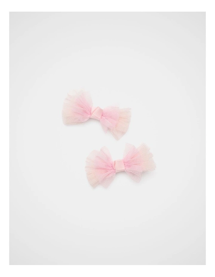 Tulle Bow Snaps in Candy Pink image 1