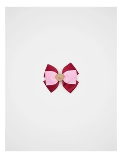 Two Tone Grosgrain Bow Duck Clip in Multi