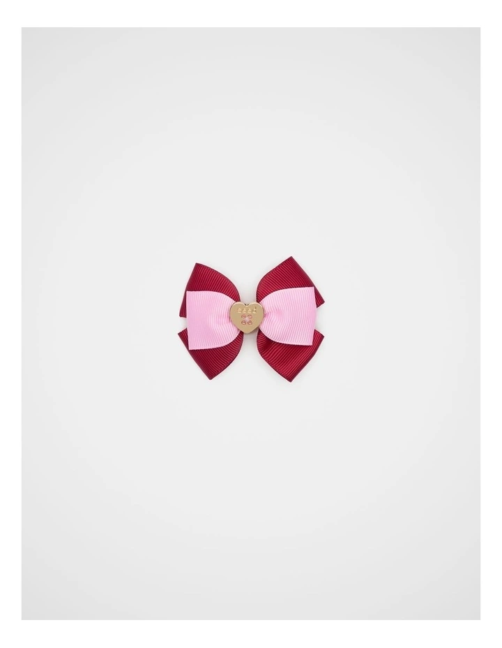 Two Tone Grosgrain Bow Duck Clip in Multi image 1