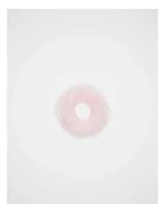 Faux Fur Scrunchie in Pink Lemonade