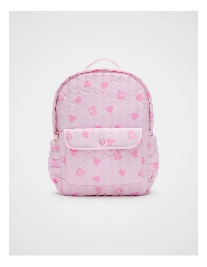 Baby Quilted Backpack in Pink image 1