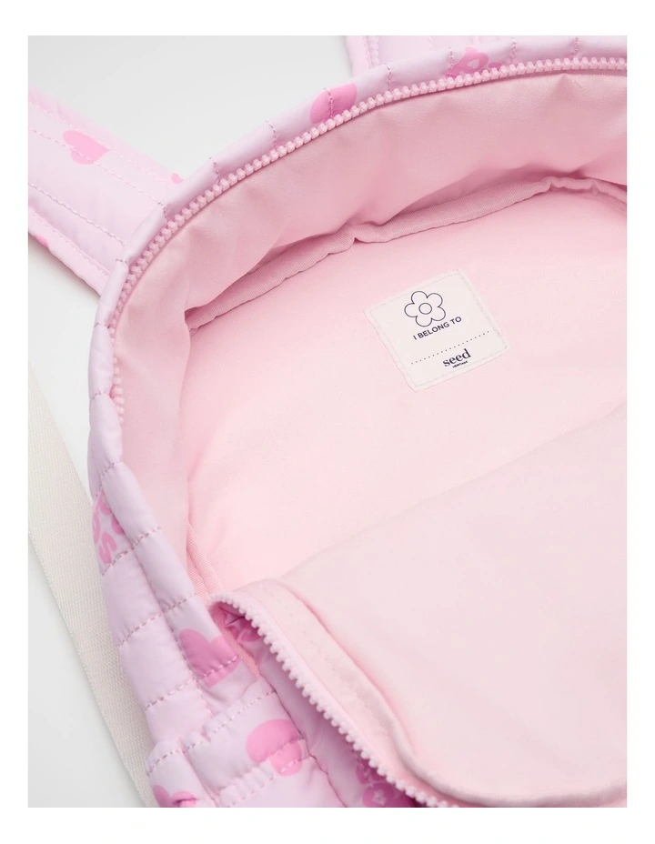 Baby Quilted Backpack in Pink image 2
