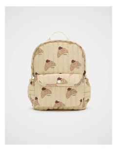 Baby Quilted Backpack in Crossiant