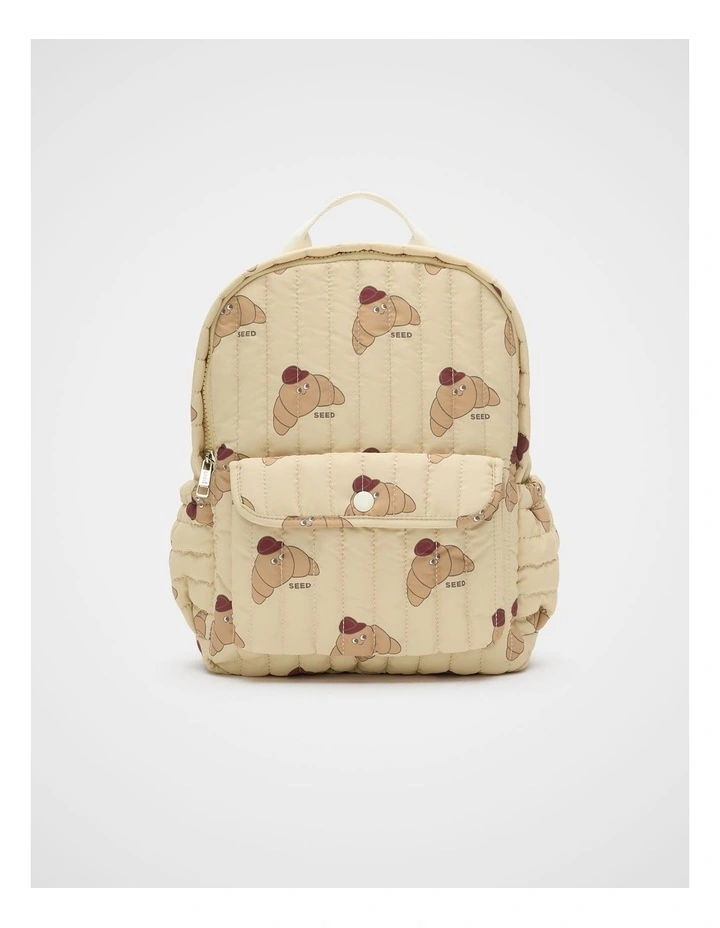 Baby Quilted Backpack in Crossiant image 1