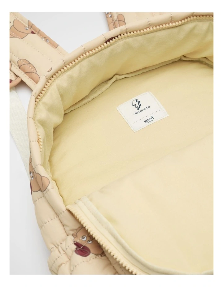 Baby Quilted Backpack in Crossiant image 2
