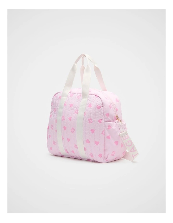 Baby Quilted Overnighter Bag in Pink image 2