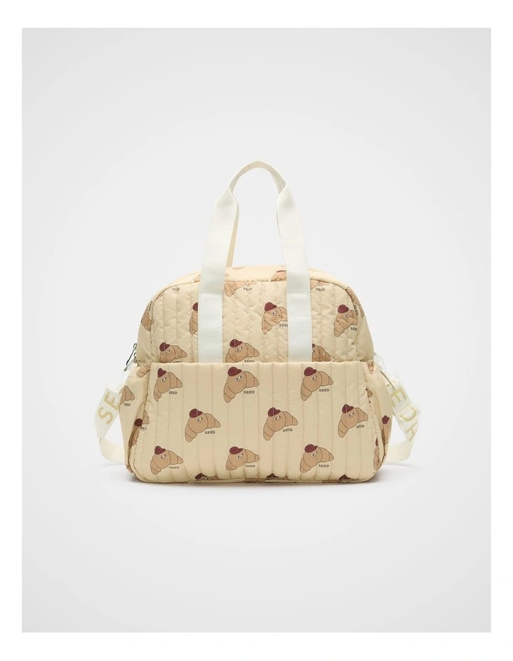 Baby Quilted Overnighter Bag in Crossiant image 1