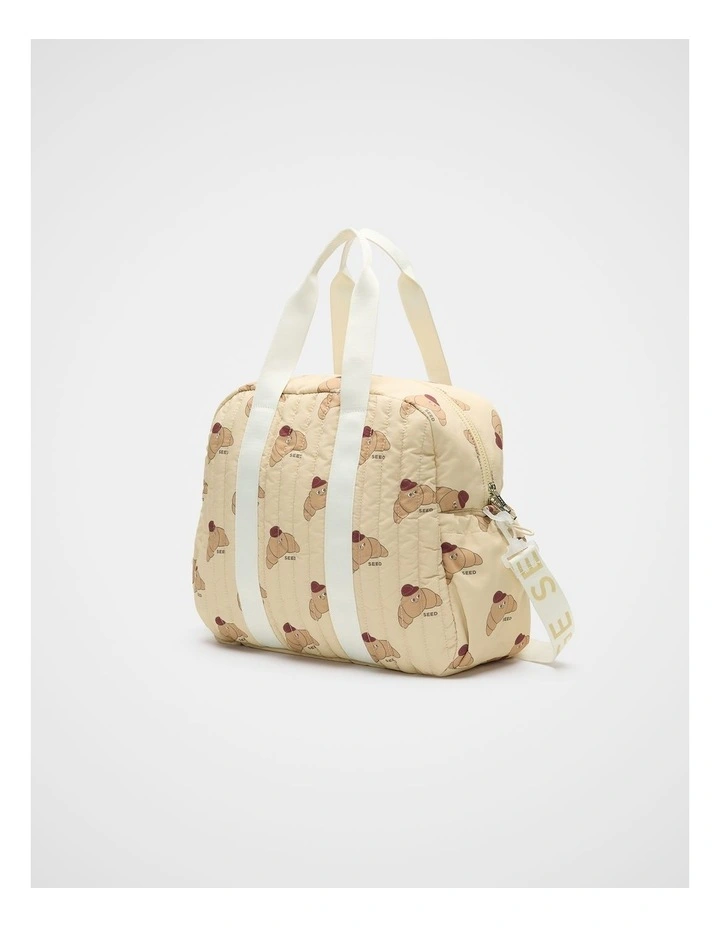 Baby Quilted Overnighter Bag in Crossiant image 2