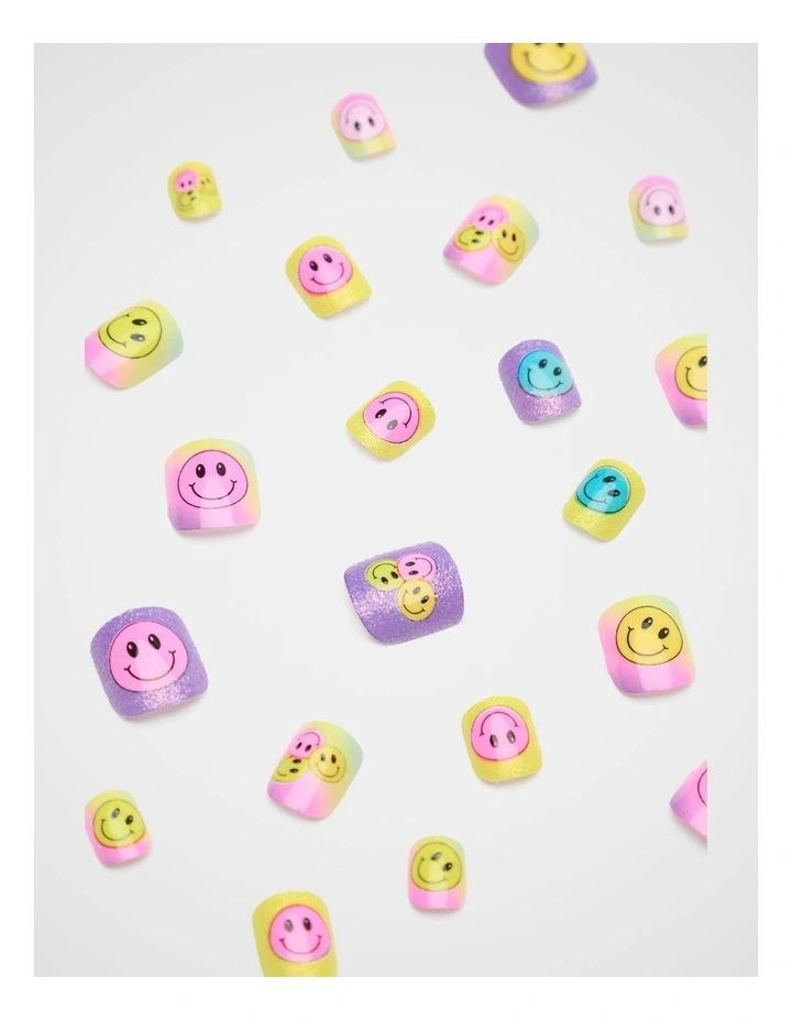 Smiley Press On Nails in Multi image 2